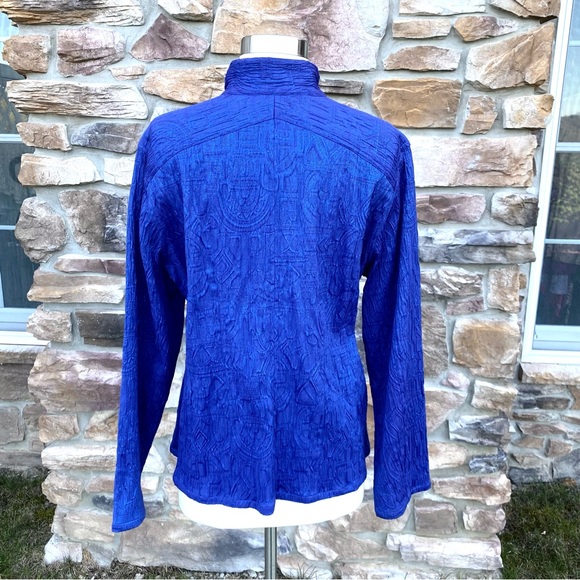 Chico’s Long Sleeve Full Zip Up Lightweight Blue Jacket Size 3 - Picture 12 of 16